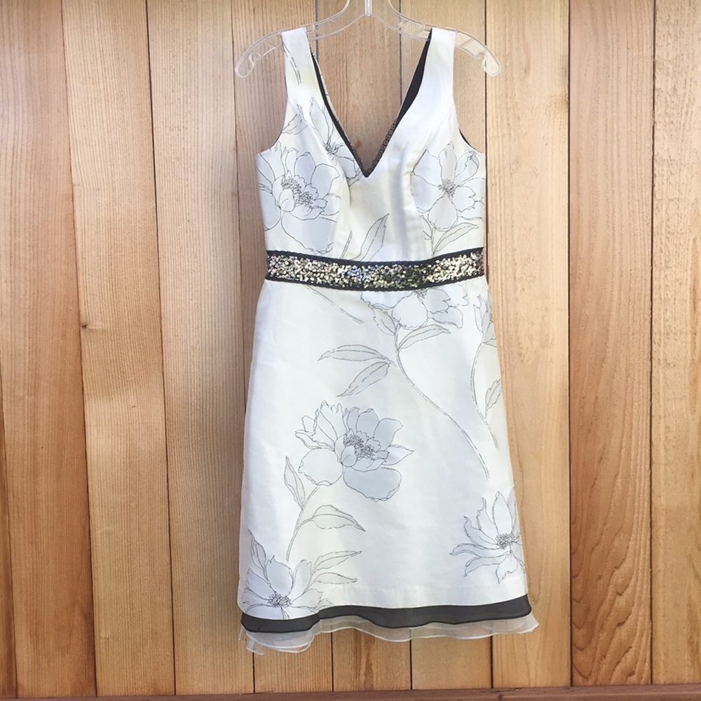 KAY UNGER silk floral dress